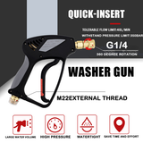 1/4'' High Pressure Washer Gun 350BAR/5000PSI Power Wash Foam Spray gun - Rear View