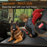 Premium Waterproof Pet Cat Dog Back Car Seat Cover Hammock Nonslip Protector Mat - Top-Down View