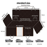Premium Waterproof Pet Cat Dog Back Car Seat Cover Hammock Nonslip Protector Mat - Rear View