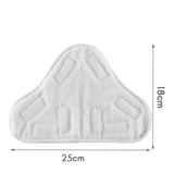 5PCS Stick On White Washable Cleaning Pads Microfiber For X5 Steam Mop H20 H2O - Front View