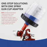 50 Sets Paint Spray Gun Cup Lids Liners Kit with Micron Filter  600ML Clear - Close-Up Angle