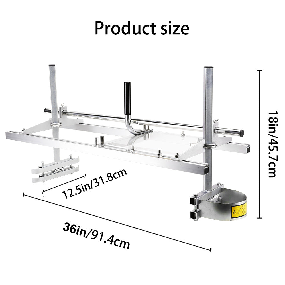 Chainsaw Mill For Saws 14-36 Bar Furniture Making Wood Cutting Aluminum Steel