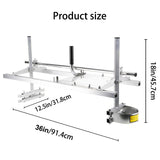 Chainsaw Mill For Saws 14-36 Bar Furniture Making Wood Cutting Aluminum Steel - Front View