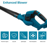 Cordless Garden Leaf Dust Blower Handheld For Makita With 2Battery & Charger 36V - Front View