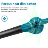 Cordless Garden Leaf Dust Blower Handheld For Makita With 2Battery & Charger 36V - Top-Down View