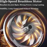 Cordless Blower Portable Handheld Electric Brushless Turbo Jet Fan w/2 Batteries - Extra Image