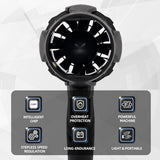 Stepless Cordless Leaf Blower w/2 Batteries Portable Handheld Turbo Jet Fan AU - Top-Down View