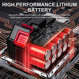 Stepless Cordless Leaf Blower w/2 Batteries Portable Handheld Turbo Jet Fan AU - 45-Degree Angle