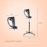 New Standing Hair Dryer Accelerator Colour 360 Rotating Halo Rolling Salon Equipment - Top-Down View