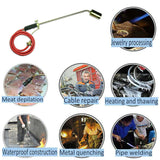 Weed Torch Burner Kit Shrub Weed Grass Killer Butane Gas Garden Tools Nozzl Hose - Close-Up Angle