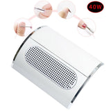 Nail Dust Collector Remover Fan Vacuum Cleaner 3 Fan Suction Manicure Machine - Side View