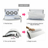 Nail Dust Collector Remover Fan Vacuum Cleaner 3 Fan Suction Manicure Machine - Rear View