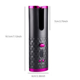 Hair Curler LCD Ceramic Cordless Auto Rotating Wireless Waver Curling Iron Salon - Front View