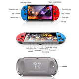 20000+ Retro Games 7 inch Handheld Game Consoles Portable Games Console X12 Plus - 45-Degree Angle