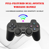 64G 15000+ Retro Classic Video Game Console Stick+2 Wireless Controller HDMI TV - Top-Down View