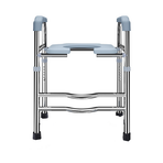 Upgrade 64-74cm Raised Toilet Seat Riser w/ Arms For Elderly Handicap Bathroom
