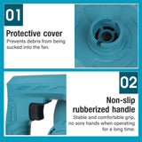 2-in-1 Cordless Electric Leaf Blower w/ 1 Battery Dust Remove Vacuum Cleaner Home Car - Side View