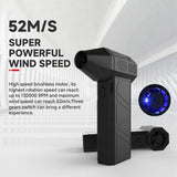 130000 RPM Powered  Mini Jet Fan Dry Fan Mini Blower Turbo Fan Multifunctional - Rear View