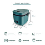 1.2L Mini Rice Cooker Travel Small Non-stick Pot For Cooking Soup Rice Stews - Front View