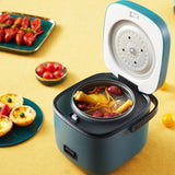 1.2L Mini Rice Cooker Travel Small Non-stick Pot For Cooking Soup Rice Stews - Close-Up Angle
