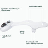 Toilet Bidet Seat Spray Hygiene Water Wash Clean Sanitation Bathroom Attachment - Top-Down View