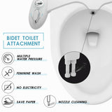 Toilet Bidet Seat Spray Hygiene Water Wash Clean Sanitation Bathroom Attachment