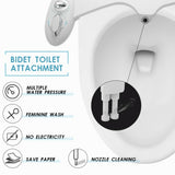 Toilet Bidet Seat Spray Hygiene Water Wash Clean Sanitation Bathroom Attachment - Close-Up Angle