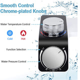 Bidet Toilet Seat Dual Nozzles Self-Cleaning Wash Hot Cold Mixer Water Sprayer - Front View