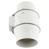 4'' Extractor Fan Duct Hydroponic Inline Exhaust Vent Industrial - Side View