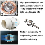 4'' Extractor Fan Duct Hydroponic Inline Exhaust Vent Industrial - Close-Up Angle