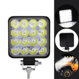 10PCS 80W CREE FLOOD LED Work Lights 12V Boat Camping Square 4inch Bar - Rear View