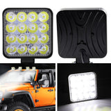 10PCS 80W CREE FLOOD LED Work Lights 12V Boat Camping Square 4inch Bar - Close-Up Angle