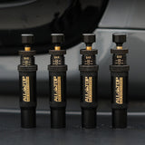Adjustable Auto-Stop Tire Deflator Valve Kit 10-30 PSI 4PCS Screw-on for Offroad - Front View