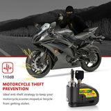 Motorcycle Alarm Disc Lock Brake Handlebar Throttle Grip Lock Bike Security - Rear View