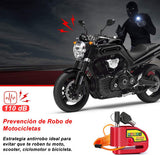 Motorcycle Alarm Disc Lock Motor Bike Brake Security Electric Rotor Bike Lock RED - Side View