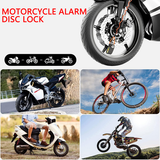 Motorcycle Alarm Disc Lock Motor Bike Brake Security Electric Rotor Bike Lock RED - Close-Up Angle