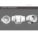 4inch Extractor Fan Duct Hydroponic Inline Exhaust Vent Industrial - Front View