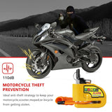 Motorcycle Alarm Disc Lock Electric Rotor Lock Motor Bicycle Bike Brake Security Yellow - Top-Down View