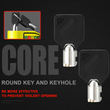 Motorcycle Alarm Disc Lock Electric Rotor Lock Motor Bicycle Bike Brake Security Yellow - Close-Up Angle
