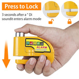 Motorcycle Alarm Disc Lock Electric Rotor Lock Motor Bicycle Bike Brake Security Yellow - Extra Image