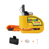 Motorcycle Alarm Disc Lock Electric Rotor Lock Motor Bicycle Bike Brake Security Yellow - Extra Image