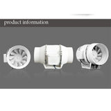 8inch Extractor Fan Duct Hydroponic Inline Exhaust Vent Industrial - Front View