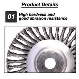 6 Weed Brush Steel Wire LawnMower Grass Cutter Head Garden Trimmer Wheel AU - 45-Degree Angle