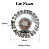6 Weed Brush Steel Wire LawnMower Grass Cutter Head Garden Trimmer Wheel AU - Low Angle