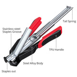 Hog Ring Gun C Clip Auto Feed Nailer Pliers+2500pcs Galvanised Steel Hogring Set - Side View