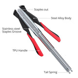 Hog Ring Gun C Clip Auto Feed Nailer Pliers+2500pcs Galvanised Steel Hogring Set - Top-Down View