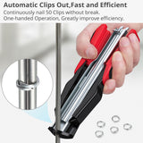 Hog Ring Gun C Clip Auto Feed Nailer Pliers+2500pcs Galvanised Steel Hogring Set - 45-Degree Angle