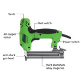 Electric nail Gun Straight Nail Nailer Framing Heavy Duty Woodworking nail Gun - Rear View
