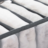 7 Grids Mesh Foldable Clothes Storage Jeans Pants Organizer Clothes Organizer - Close-Up Angle