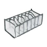 2PCS 7 Grids Mesh Foldable Clothes Storage Jeans Pants Organizer Clothes Organizer 36X17X12CM - Front View